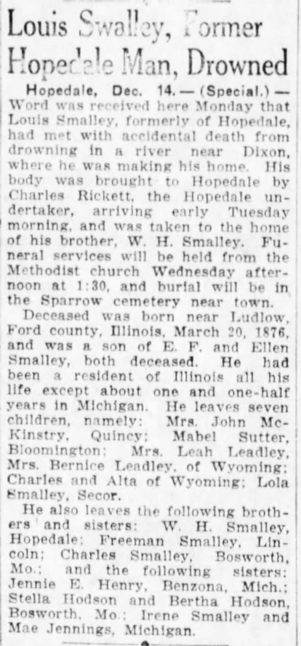 Clipping from The Pantagraph